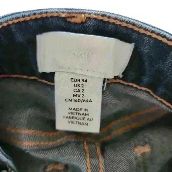 H&M Denim Jeans sz 2 - Picture 3 of 4